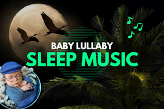 compose and produce a custom lullaby baby song with soft piano