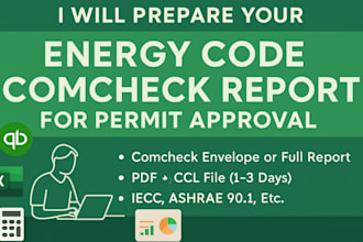 do comcheck rescheck report for envelope mechanical and lighting