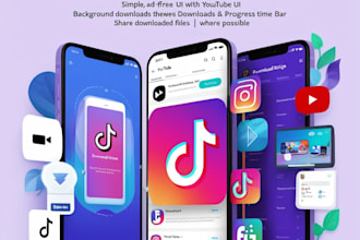 create android social media downloader app for youtube, instagram, tiktok, fb