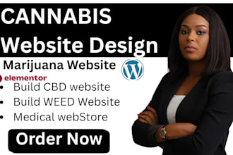 build medical store wix spa website cbd marijuana wordpress elementor cannabis