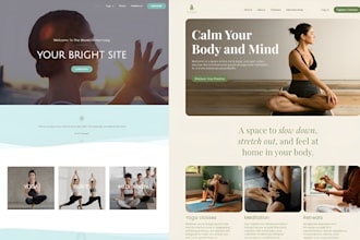 design meditation website, yoga and psychiatrist website using elementor