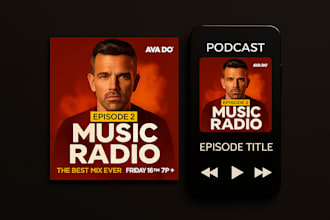 design a professional podcast cover art, podcast cover design