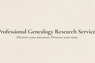 build and research your family tree with professional genealogy services