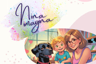 illustrate storybook scenes, characters and backgrounds