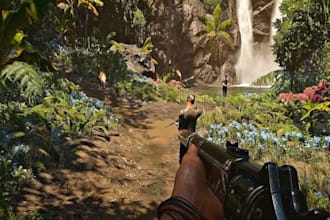 build open world exploration game,fps game,action rpg,vibrant island,side quests