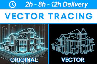 convert image to vector, redraw, vectorize, cleanup logo