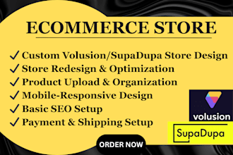 create build develop design a stunning volusion supadupa ekm shift4shop store