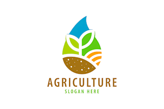 do agriculture landscape, lawn care and business logo design