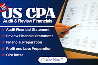 audit financial statements as CPA, sign profit and loss CPA letter verification