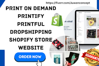 do print on demand tshirt design printful printify dropshipping shopify store