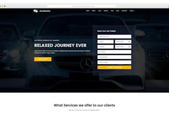 design car website used car website car rental website car dealer website
