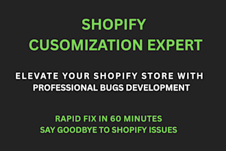 fix your shopify bug, theme customization and custom coding