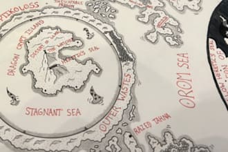 create a unique fantasy map vector event travel dnd battle rpg map illustration