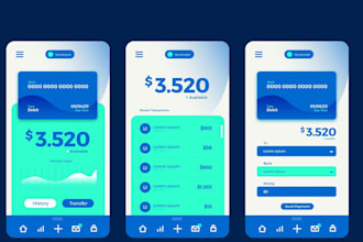 create fintech app, wallet app, investment app, bank app