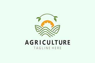 do agriculture, landscape, lawn care and business logo