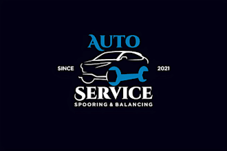 do modern auto care garage, automotive and auto service logo