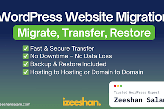 migrate wordpress site, backup or restore with security