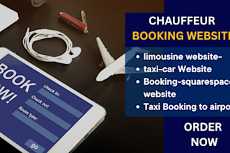design chauffeur website limousine website taxi car booking squarespace website