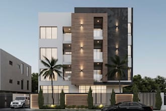 remodel exist render, landscape layout, bedroom villa, outdoor lounge, tiny home