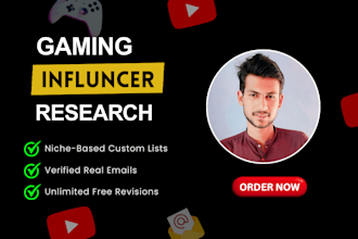 deliver verified youtube gamers emails for brand campaigns