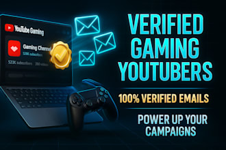 find verified youtube gaming influencer email list for outreach campaigns