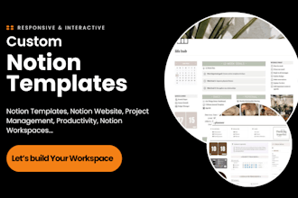 be your expert notion virtual assistant for custom notion template designs