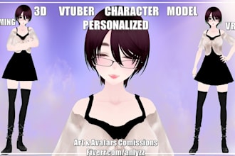 create your 3d custom avatar  for vtuber or vrchat
