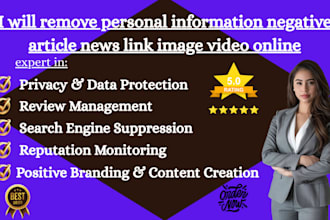 remove personal information negative article news link image video online