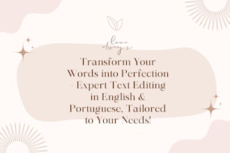 proofread and edit your text in english or portuguese