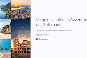 create a personalized itinerary for your vacation