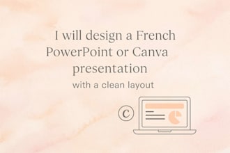 design a french powerpoint or canva presentation with a clean layout