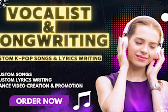 be your male vocalist ,sing, ghostwrite kpop, jpop, kpop rap in korean, japanese