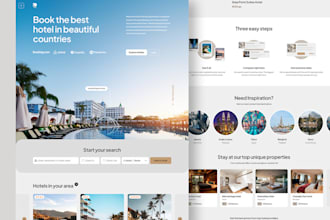 create hotel booking, property management, short term renting website