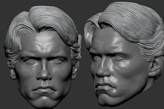 sculpt realistic 3d head stl file 3d face for 3d printing in zbrush blender