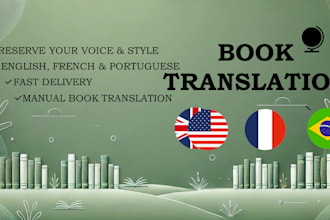 manually translate your book between english, french and portuguese
