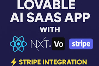 build lovable ai saas app react js next js v0 stripe integration bolt new