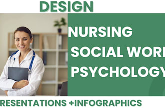 design, nursing, social work infographics and psychology powerpoint presentation
