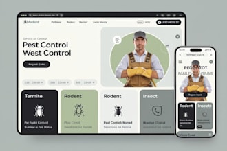 pest control website fumigation website landing page cleaning website pest