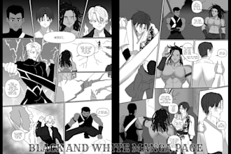 draw anime manga storyboard manga page webtoon manga art comic manga artist