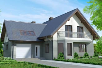 optimize front elevation,classic style,house tour,lumion lightning,facade render