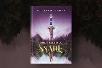 create an epic fantasy book cover design or ebook cover