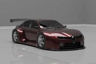 3d car model using blender, automotive, game sport car, car interior exterior