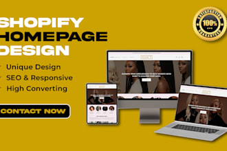 design a high converting shopify homepage design with SEO