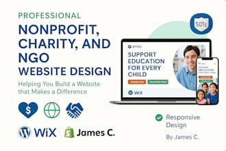 design nonprofit website, charity website, donation, ngo website, 501c3