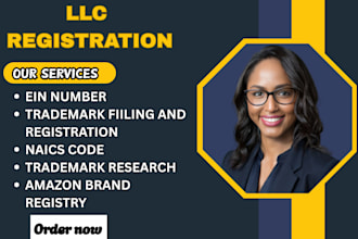 llc registration, ein number, amazon brand registry, trademark filing, USA llc