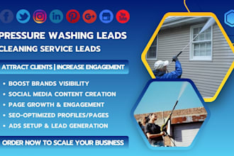 pressure washing leads, house cleaning, glass cleaning, window cleaning leads