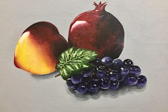 paint a fruit arrangement