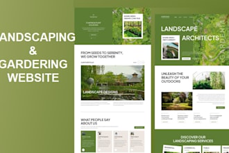 make a landscaping website, real estate website, gardening website