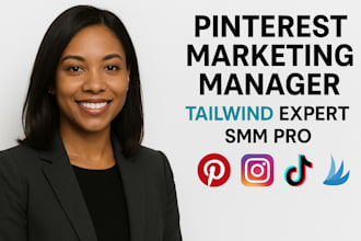 be your pinterest marketing manager, tailwind expert, SMM pro, brand boost