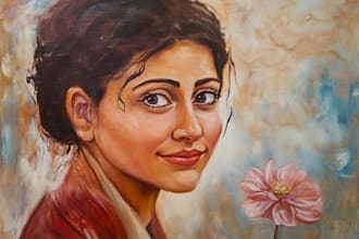 draw digital oil painting based on your photo